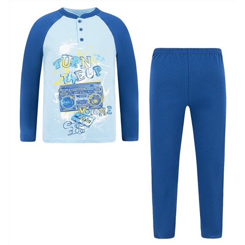 Пижама для мальчика (Черубино), синий 64 (рост 128)